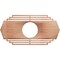 Ekena Millwork Chrysler Wood Fretwork Pierced Ceiling Medallion, Cherry, 26"W x 13"H x 6 7/8"ID x 3/8"T CMWP26X13X0375CSCH - alternate 1